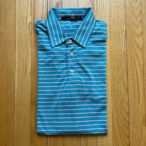 RLX Ralph Lauren Blue Striped Polo Shirt